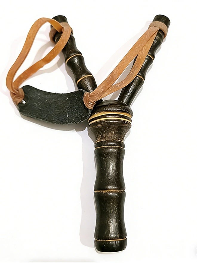 Wooden Slingshot Catapult Hand Made Classic Bamboo Style Traditional Toy For Kids - Image 1
